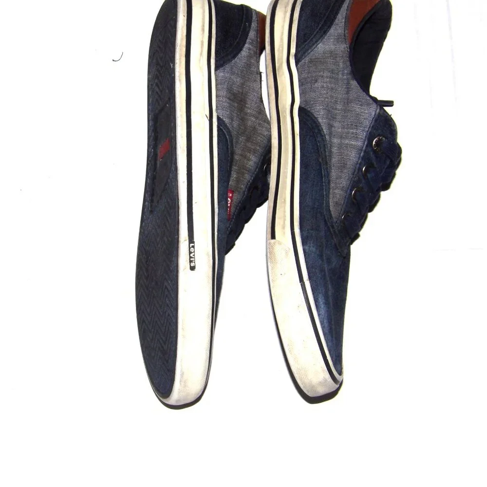 Levi's Blue Lace Up Canvas Sneakers Men Size 10